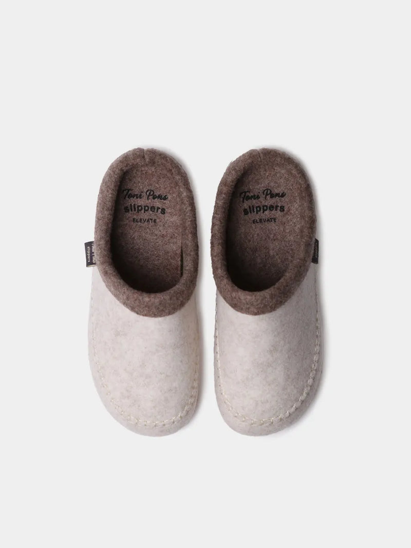 Zapatillas de casa mujer - Slippers destalonadas en fieltro con cuña para mujer | ALBONS  - Toni Pons  