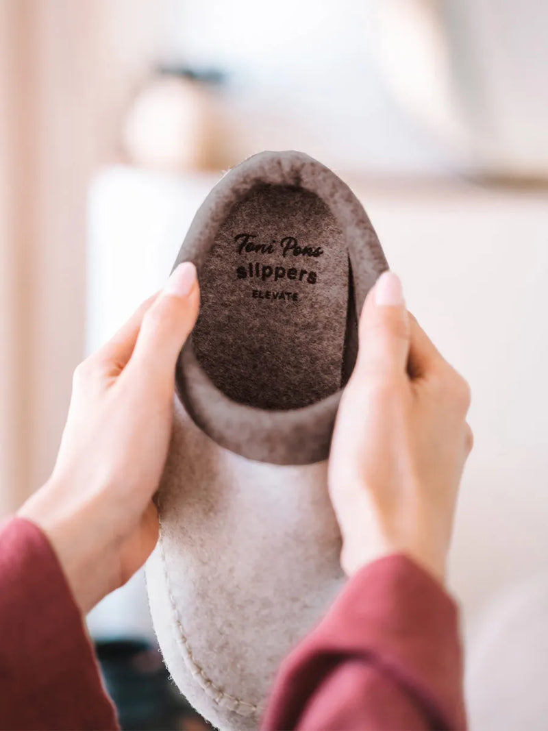 Zapatillas de casa mujer - Slippers destalonadas en fieltro con cuña para mujer | ALBONS  - Toni Pons  