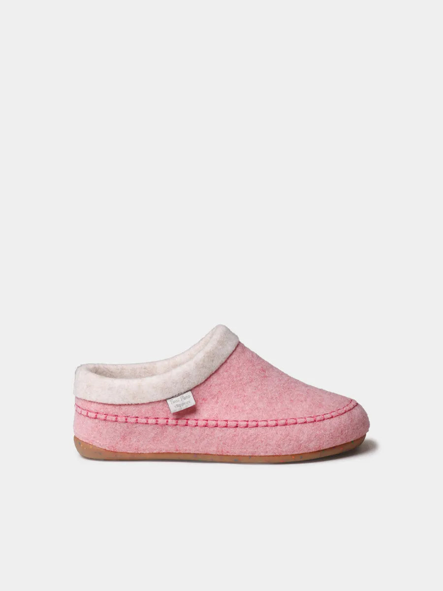 Men's slippers in felt and padded fabric