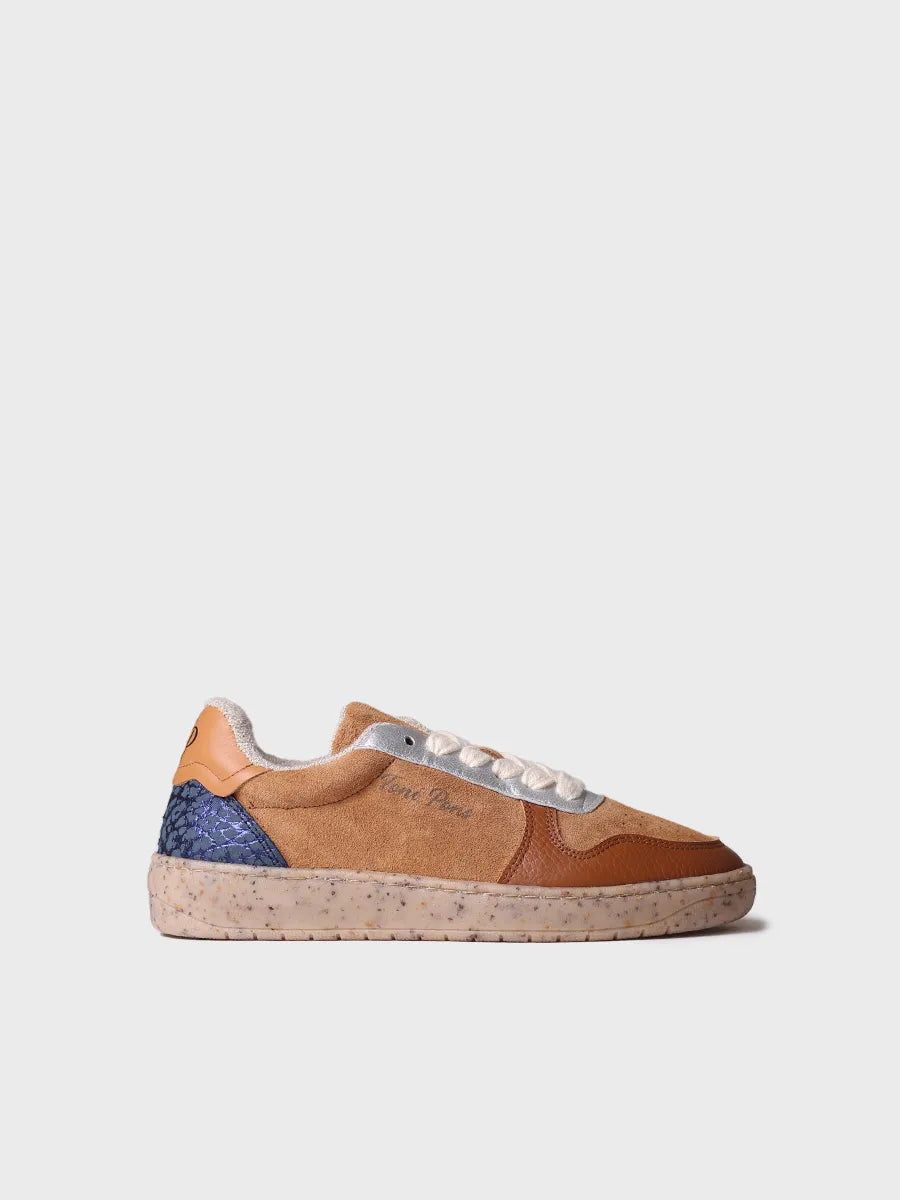 Sneakers femme en daim et cuir grillé - ALEXANDRA
