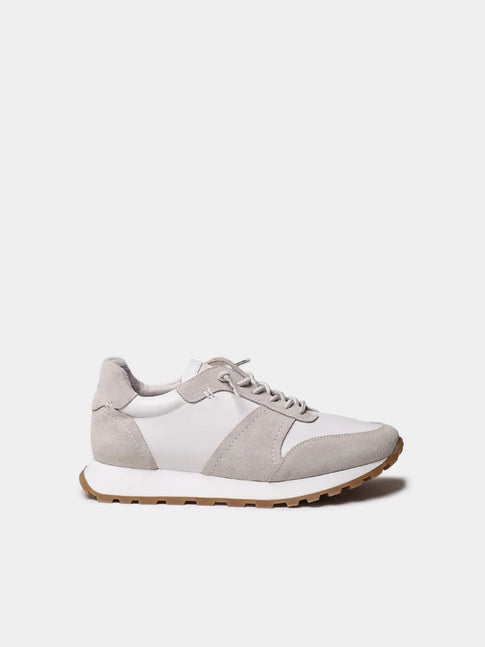 Zapatillas deportivas de piel metalizada y serraje para mujer | ALICIA