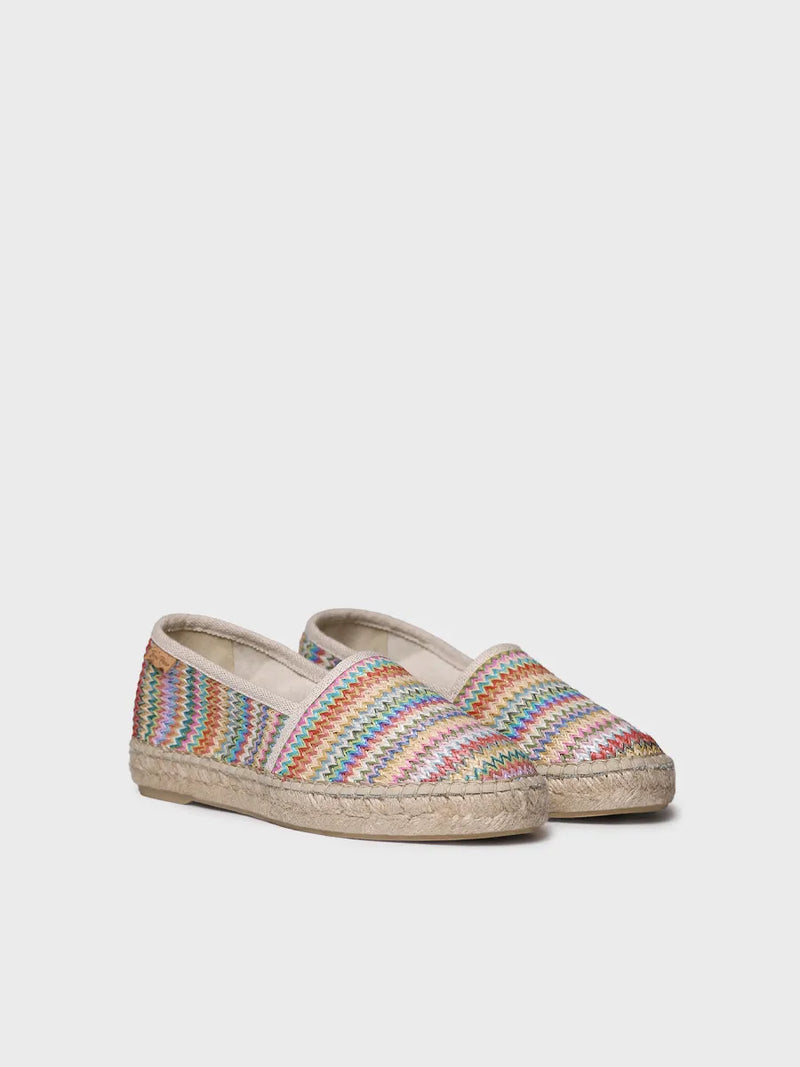  - Alpargatas planas de mujer en rafia multicolor | ALMA-MH  - Toni Pons  