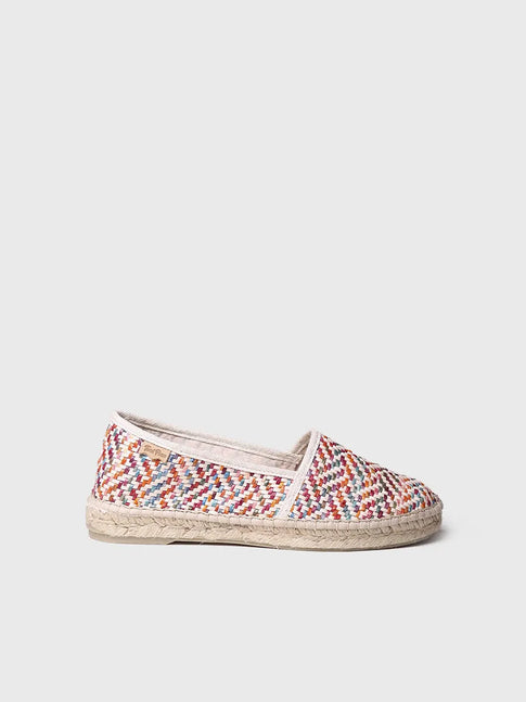 Women's raffia espadrille flat espadrilles