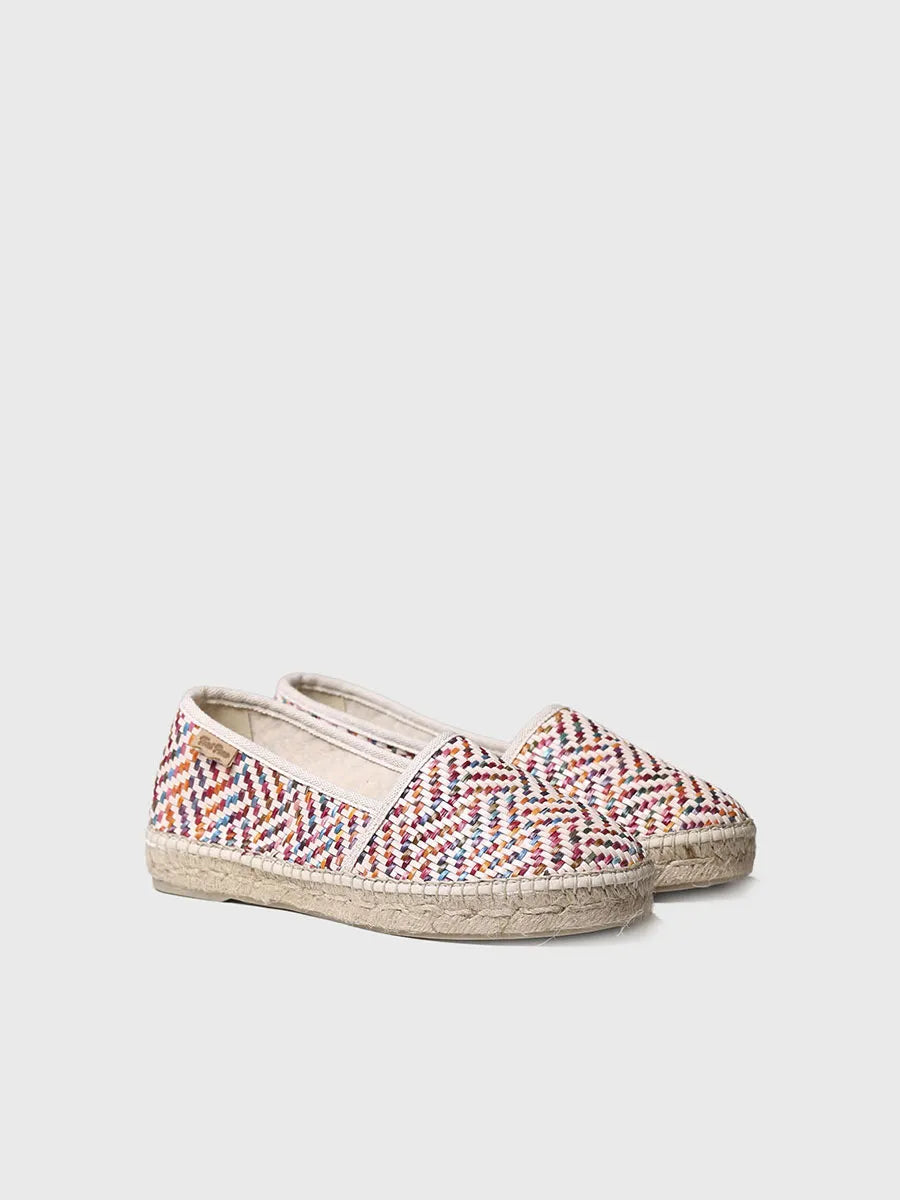 Women's raffia espadrille flat espadrilles