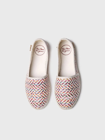 Women's raffia espadrille flat espadrilles