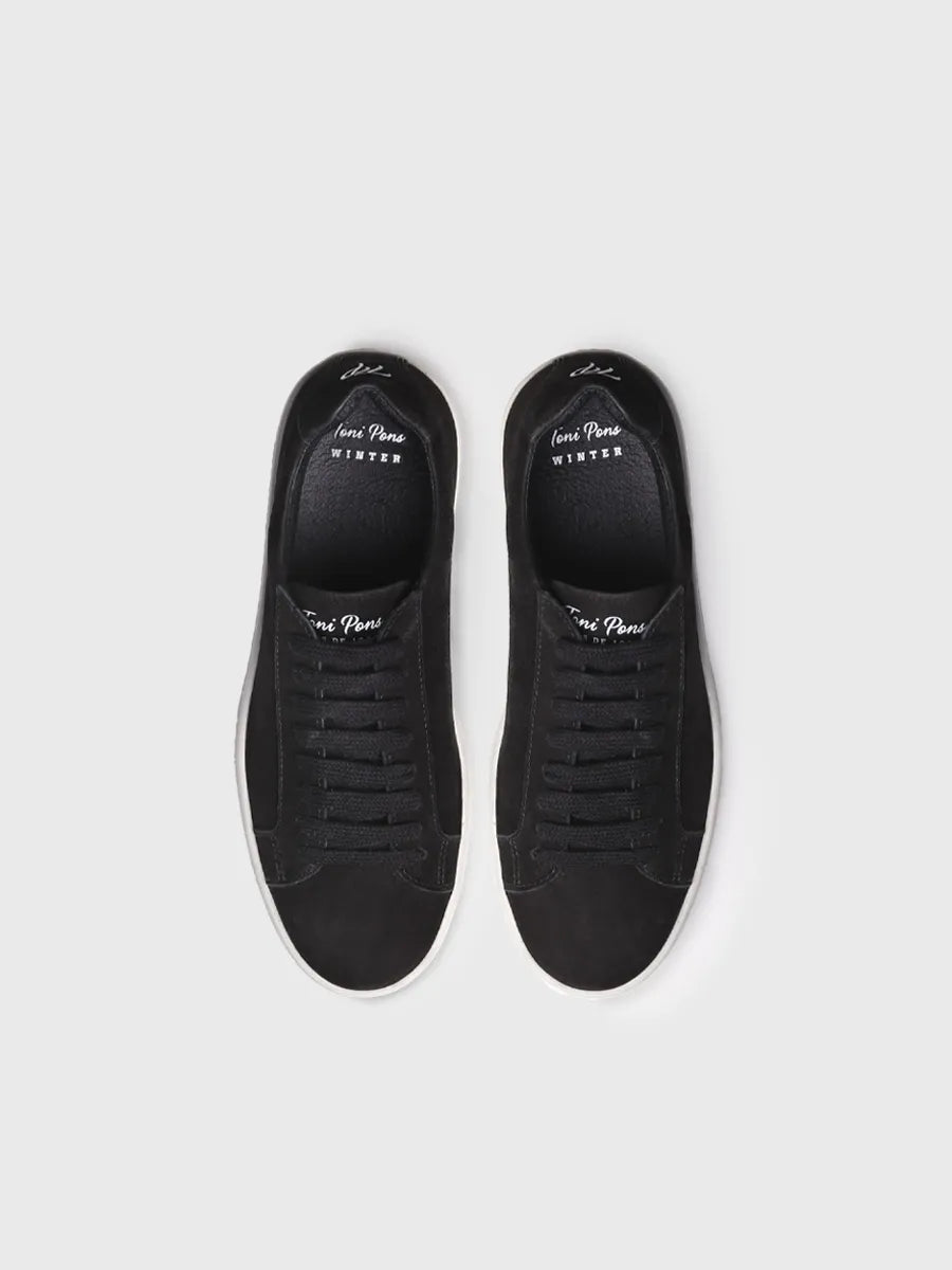 Women's leather trainers in ecru 