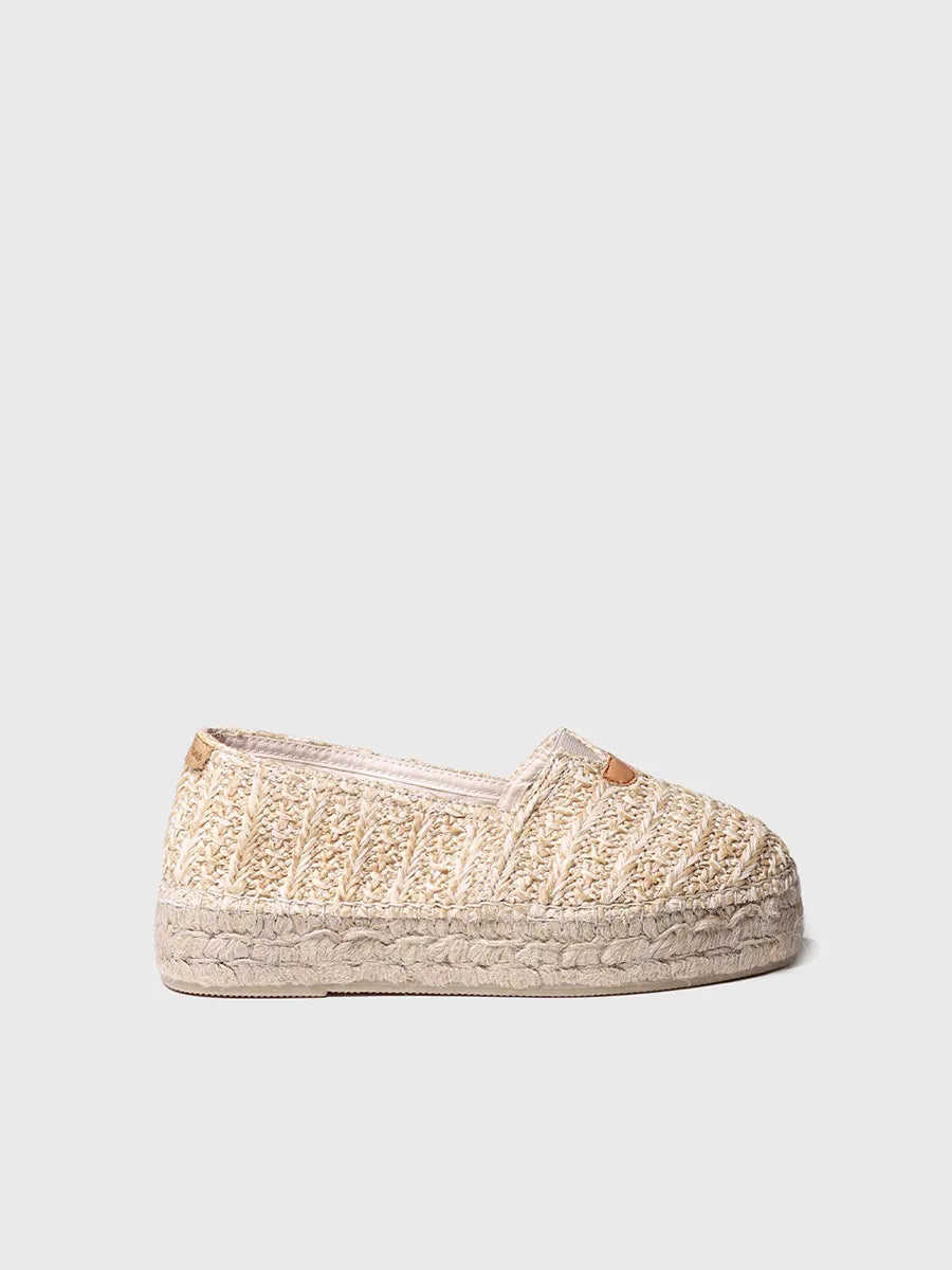 Espadrillas in juta da donna in beige - ARLET-NZ