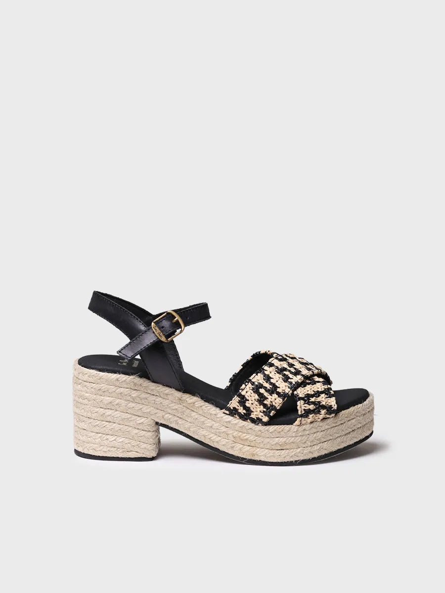 Women's wide open heel espadrilles