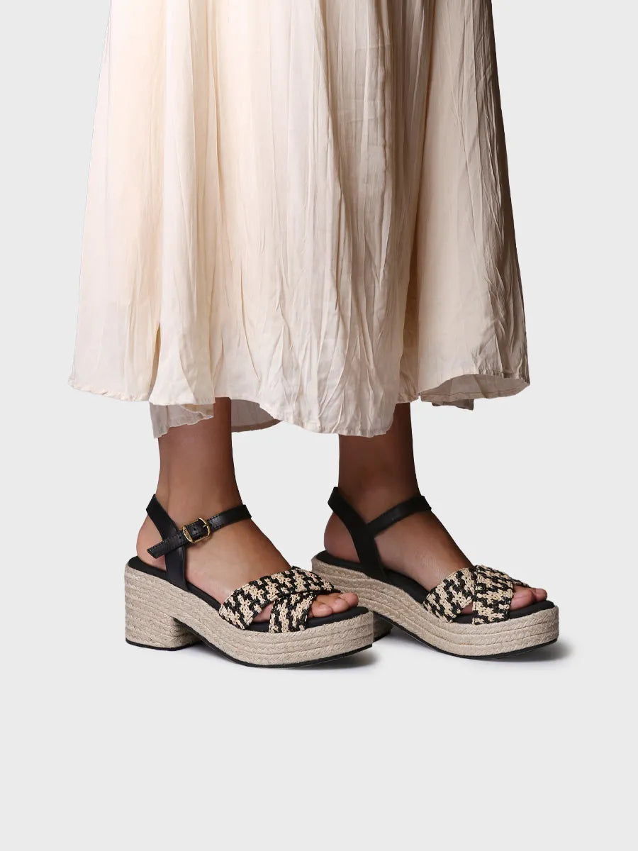 Alpargatas mujer - Alpargata de tacón ancho abierta de mujer | ATENES  - Toni Pons  