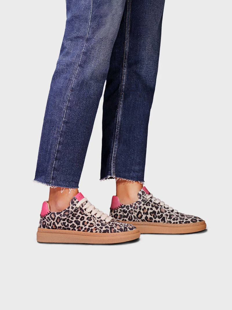 Zapatillas mujer - Zapatilla deportiva en piel en animal print para mujer | AUREA  - Toni Pons  