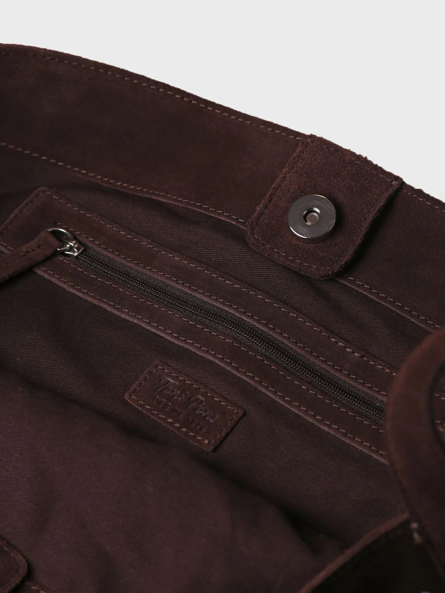 Complementos - Bolso en serraje con bordado floral colección Costa Brava | BASCARA  - Toni Pons  