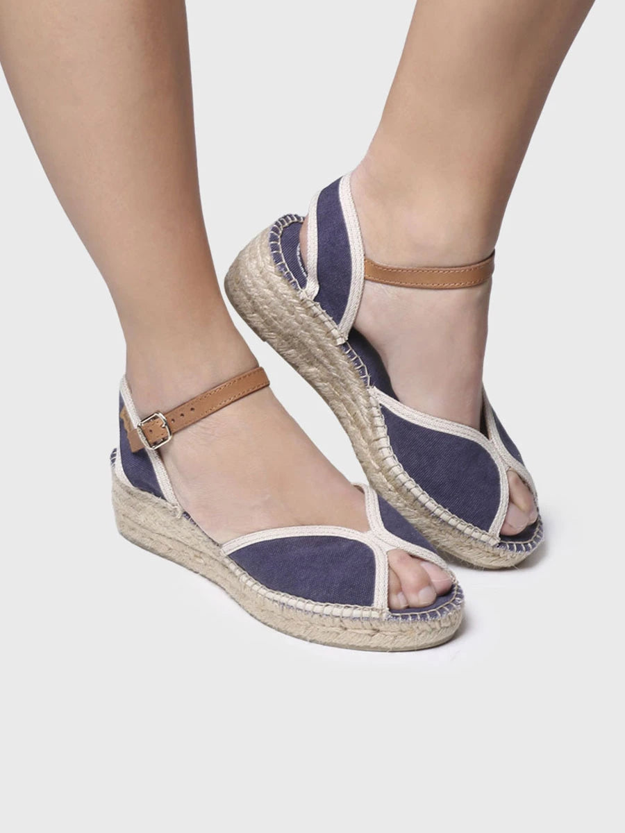 Alpargatas mujer - Alpargata de cuña media de tela  | BEGO  - Toni Pons  