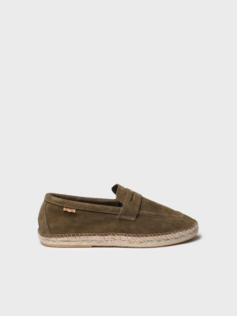 Espadrillas da uomo chiuse in pelle scamosciata 