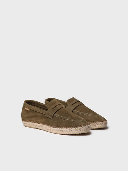 Espadrillas da uomo chiuse in pelle scamosciata 