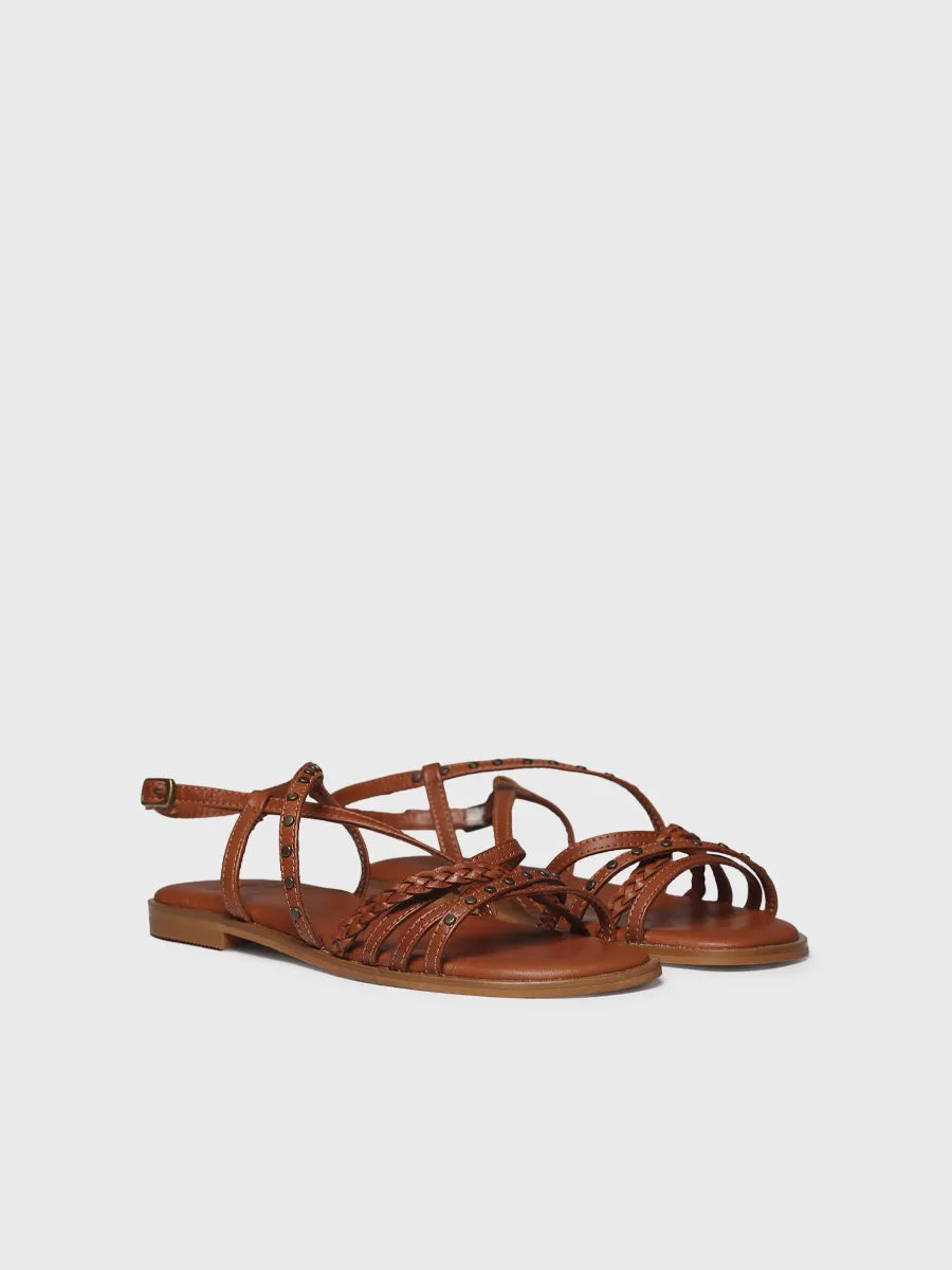  - Sandalias planas de mujer en piel con tachuelas | BERGEN  - Toni Pons  