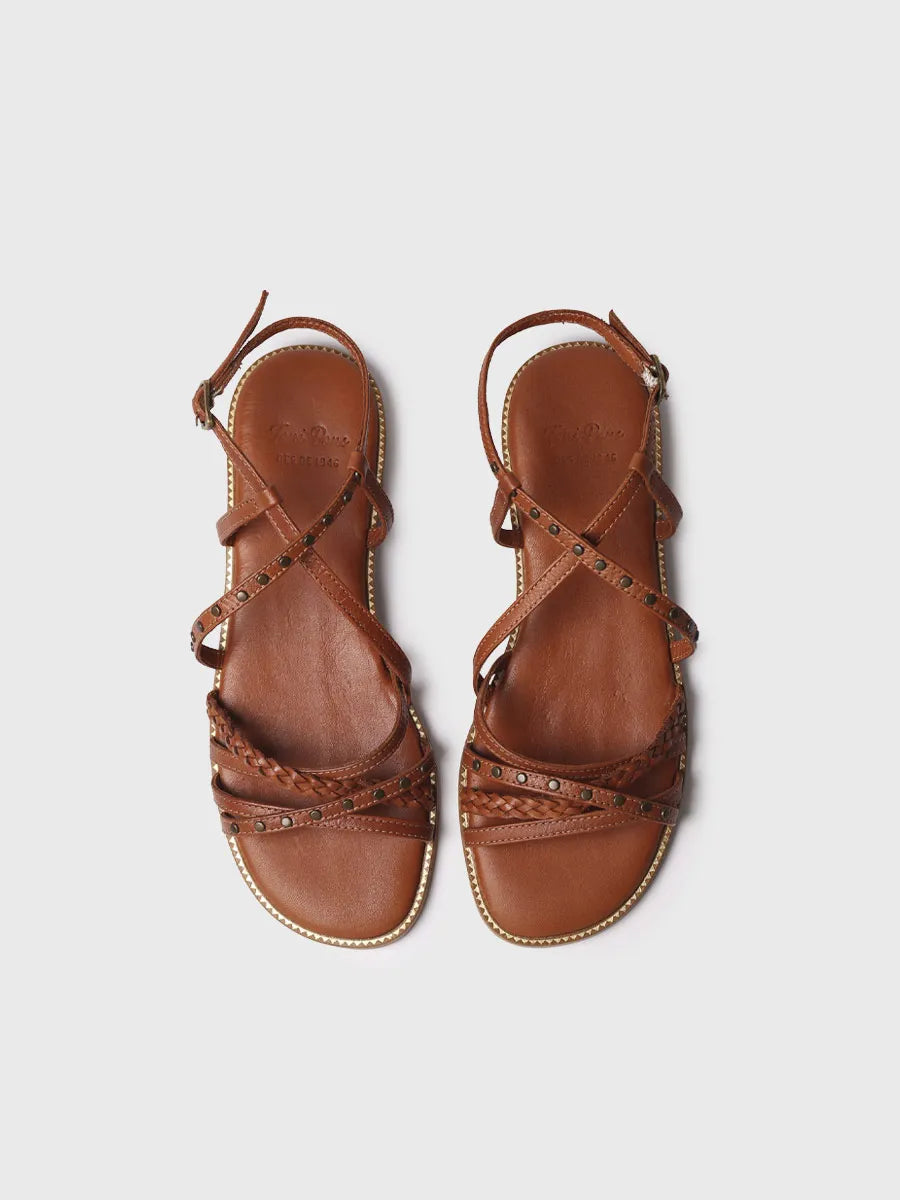  - Sandalias planas de mujer en piel con tachuelas | BERGEN  - Toni Pons  