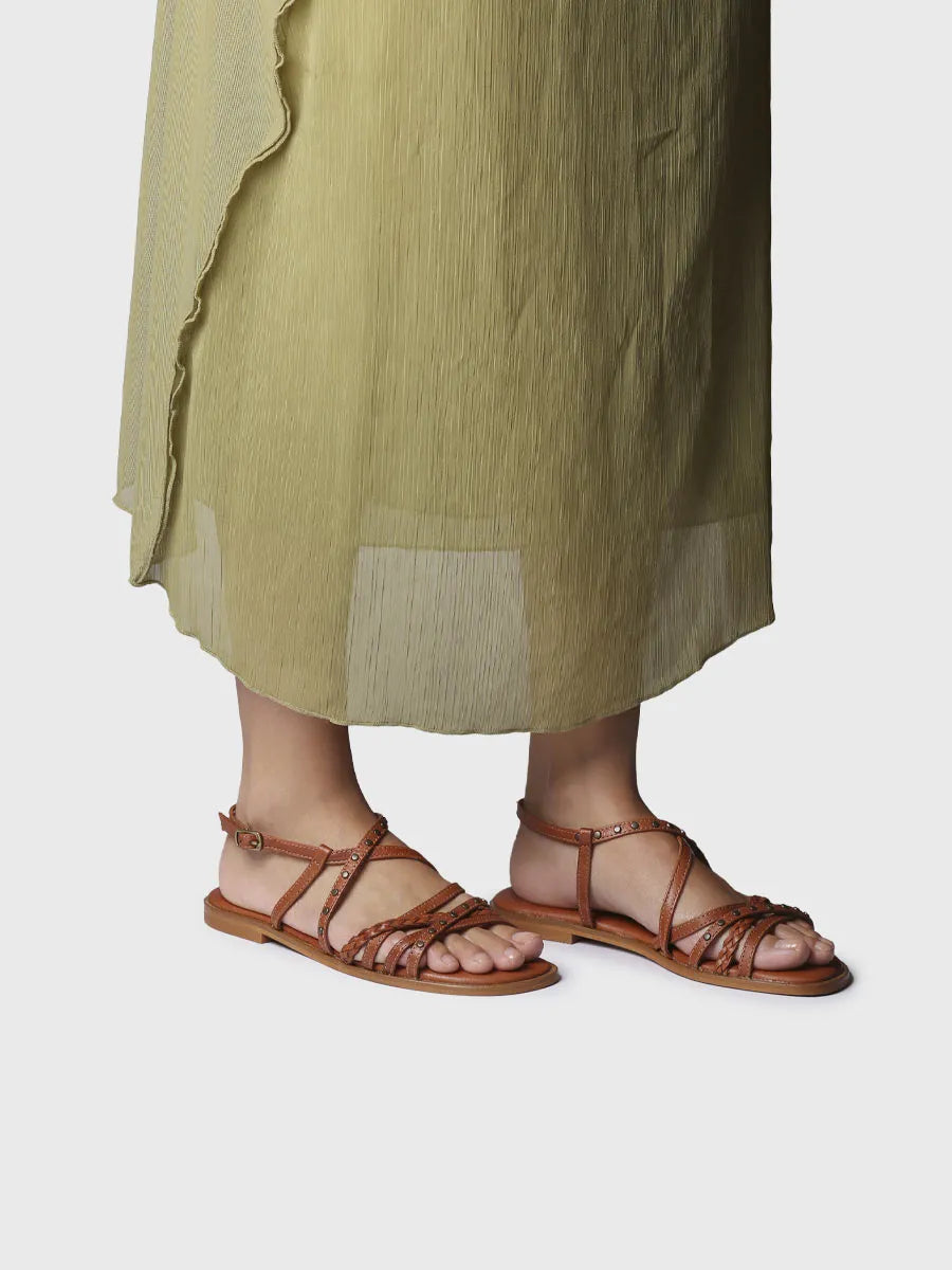  - Sandalias planas de mujer en piel con tachuelas | BERGEN  - Toni Pons  