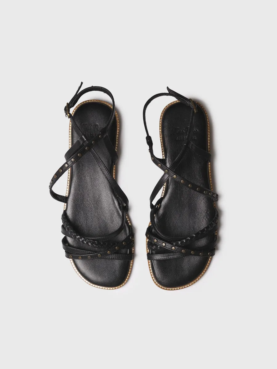  - Sandalias planas de mujer en piel con tachuelas | BERGEN  - Toni Pons  