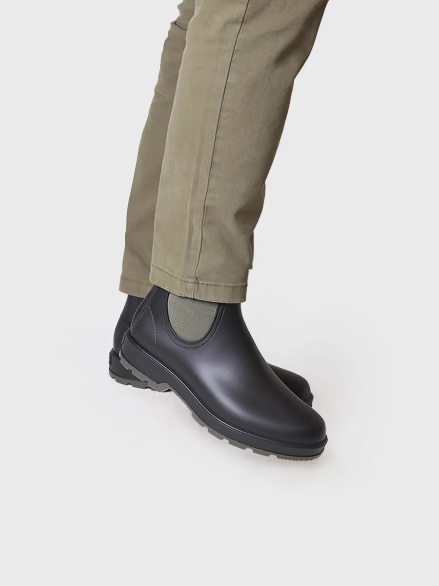 Bottines de pluie pour homme en kaki 