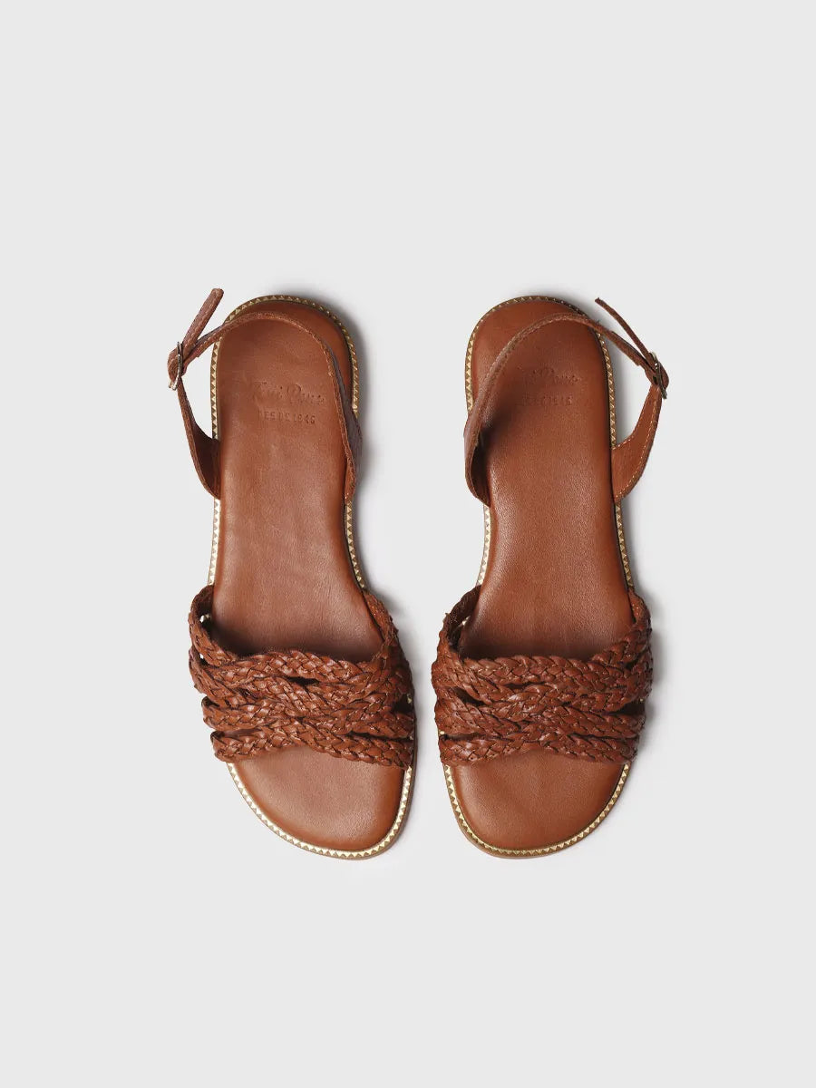  - Sandalias planas de mujer en piel trenzada | BERNA  - Toni Pons  