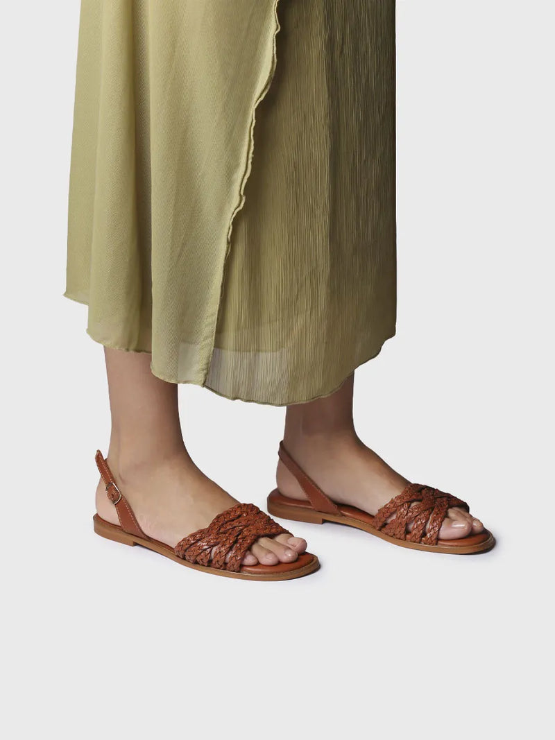  - Sandalias planas de mujer en piel trenzada | BERNA  - Toni Pons  