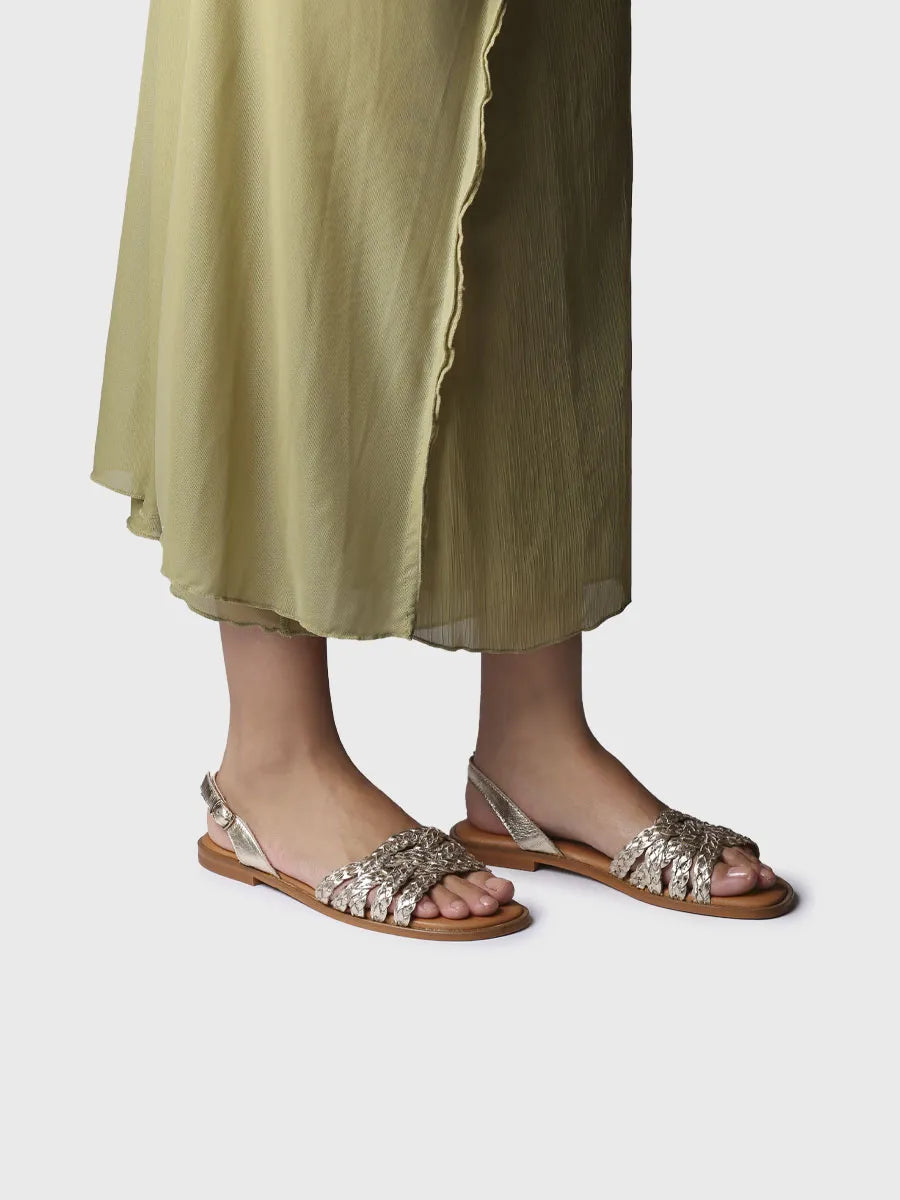  - Sandalias planas de mujer en piel trenzada | BERNA  - Toni Pons  