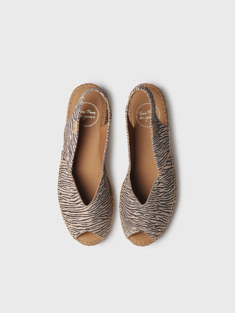  - Alpargatas de cuña de mujer en piel animal print | BERNIA-ZB  - Toni Pons  