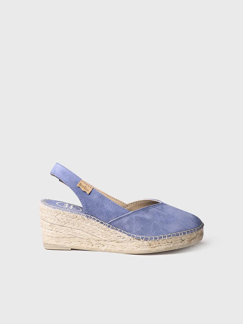 Women's closed wedge espadrilles in suede