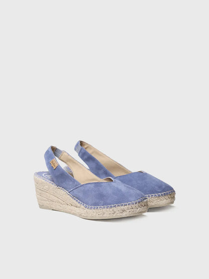 Women's closed wedge espadrilles in suede