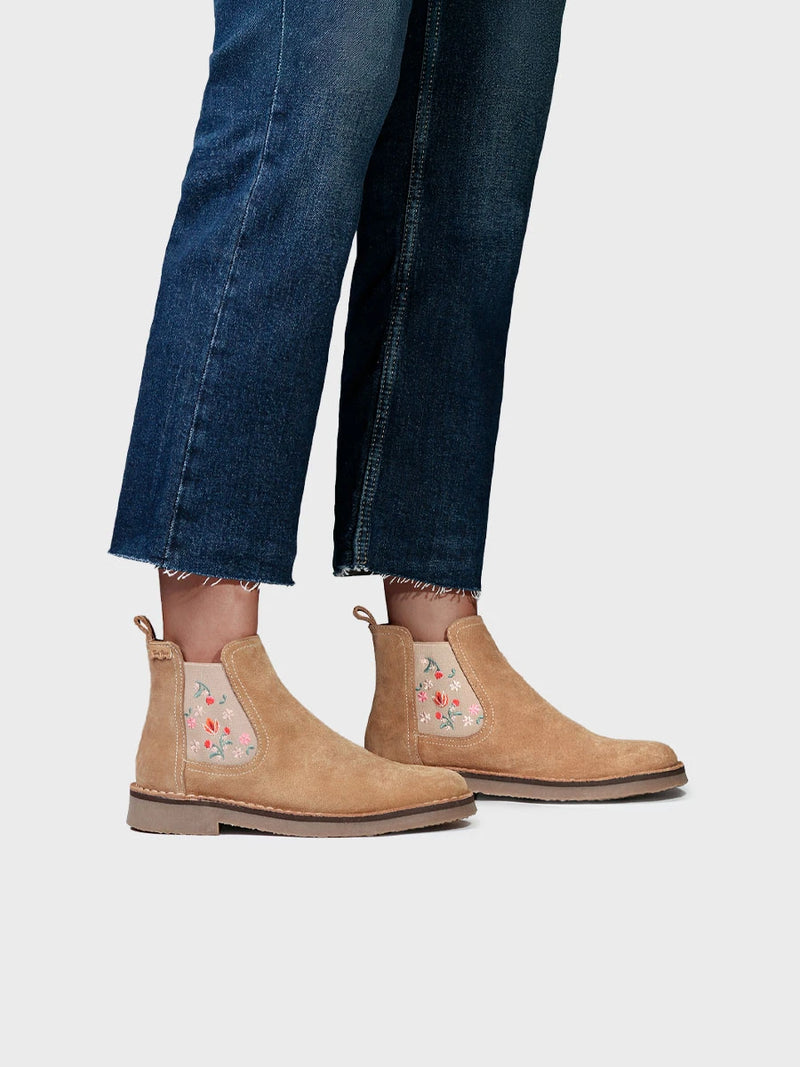 Botines mujer - Botín en serraje con bordados para mujer | BISBAL  - Toni Pons  