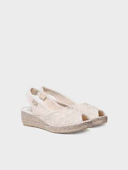 Jute wedge espadrilles peep toe style