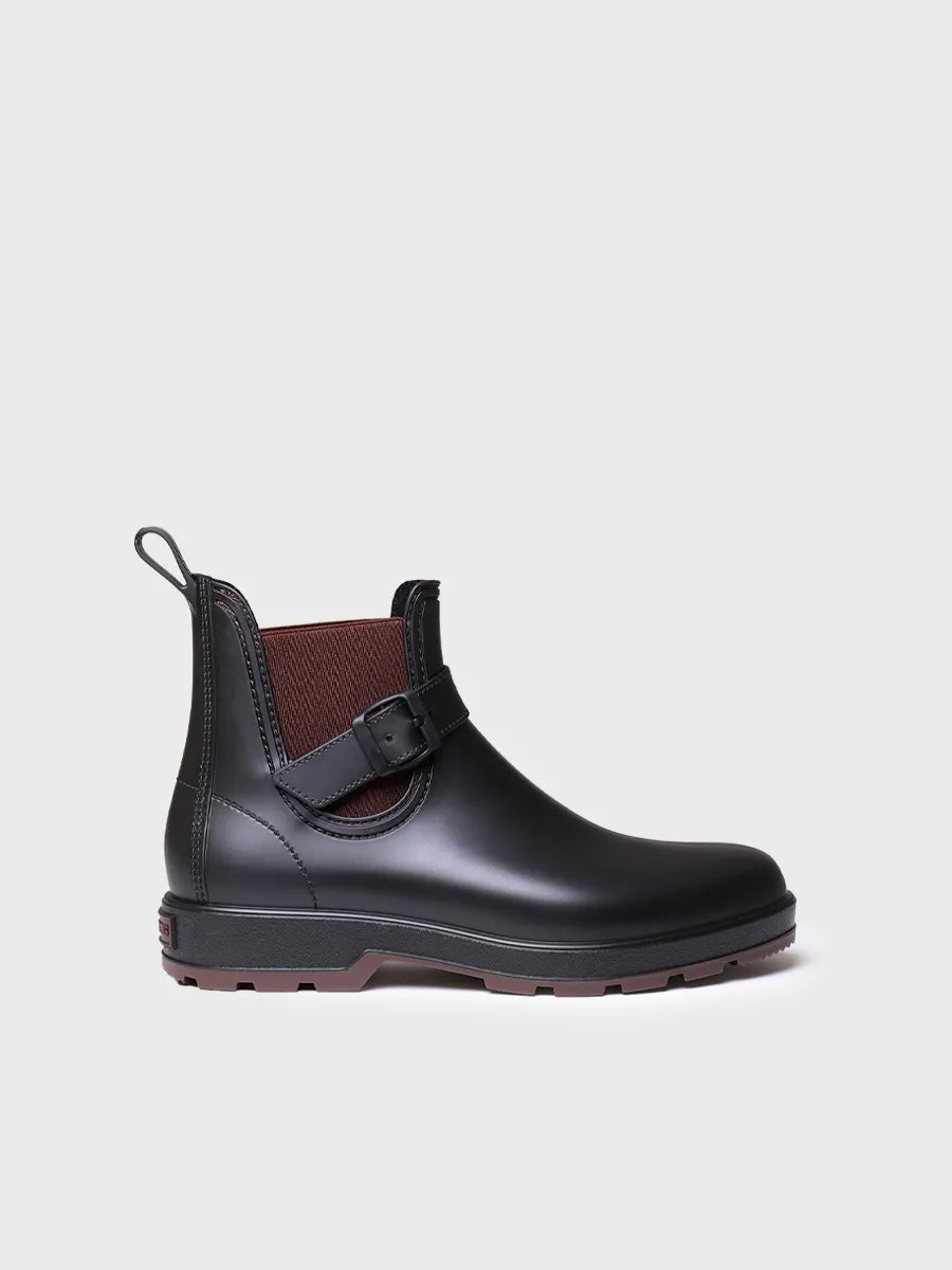 Bottes de pluie pour homme en marron 