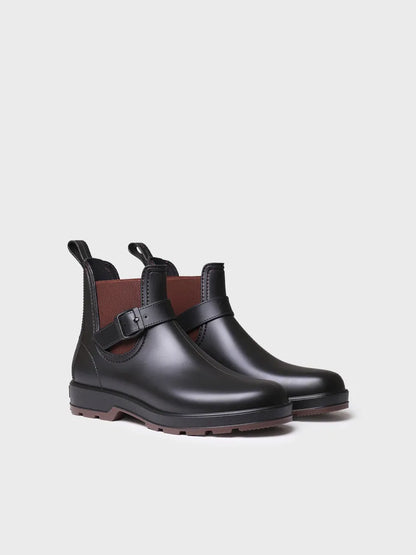 Bottes de pluie pour homme en marron 