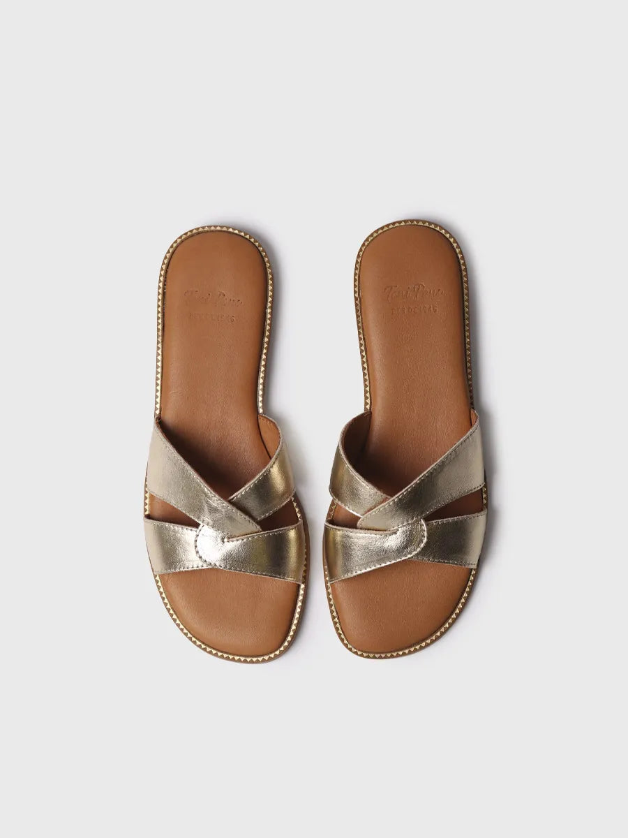  - Sandalias planas de mujer en piel metalizada | BRESCIA  - Toni Pons  