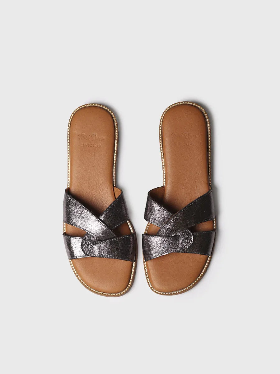  - Sandalias planas de mujer en piel metalizada | BRESCIA  - Toni Pons  