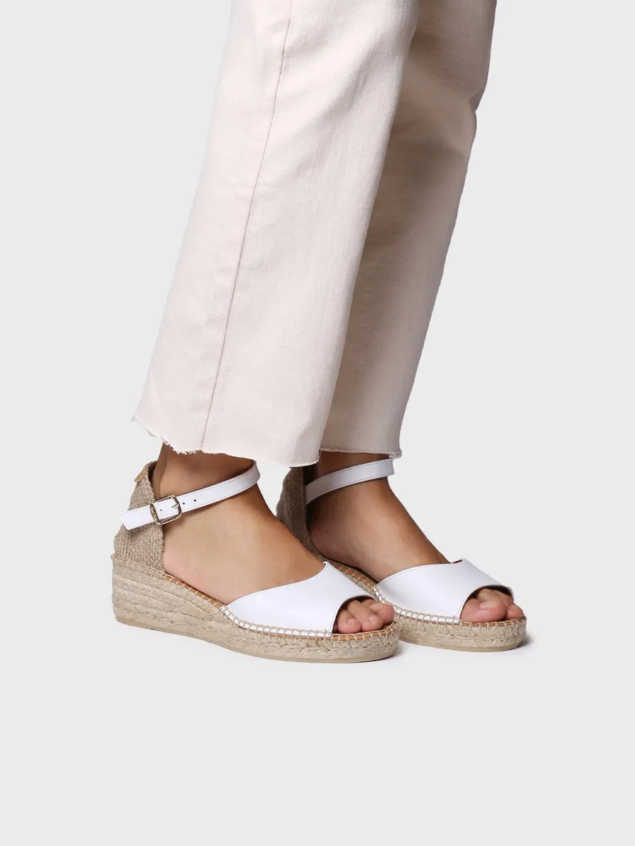 Espadrillas aperte da donna con zeppa bassa 