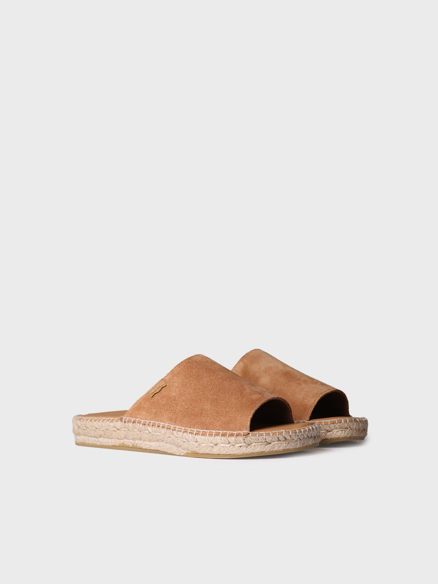 Espadrille ouverte pour homme en croûte de cuir - BRU