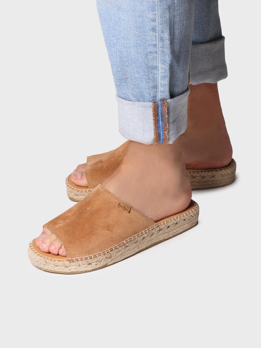 Espadrille ouverte pour homme en croûte de cuir - BRU