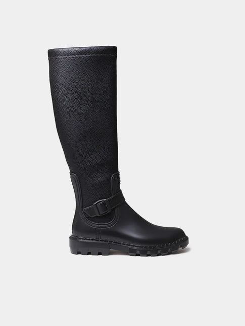 High women's rain boot in rubber and lycra