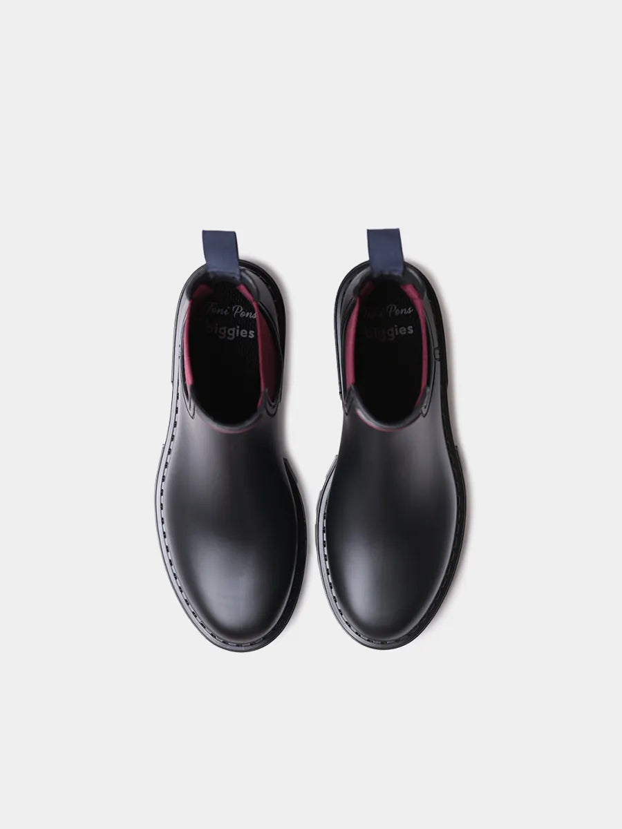 Women's rain boots in glossy rubber