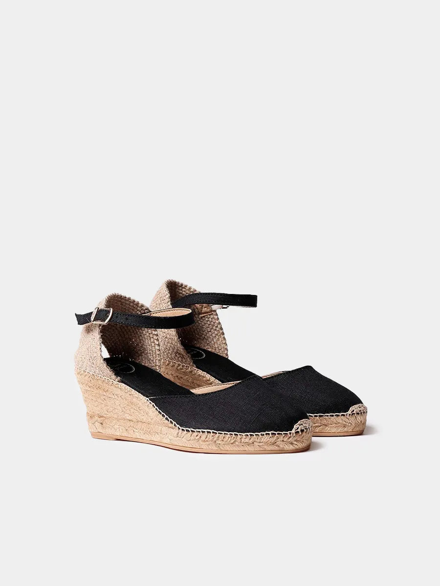 Jute wedge espadrilles with buckle