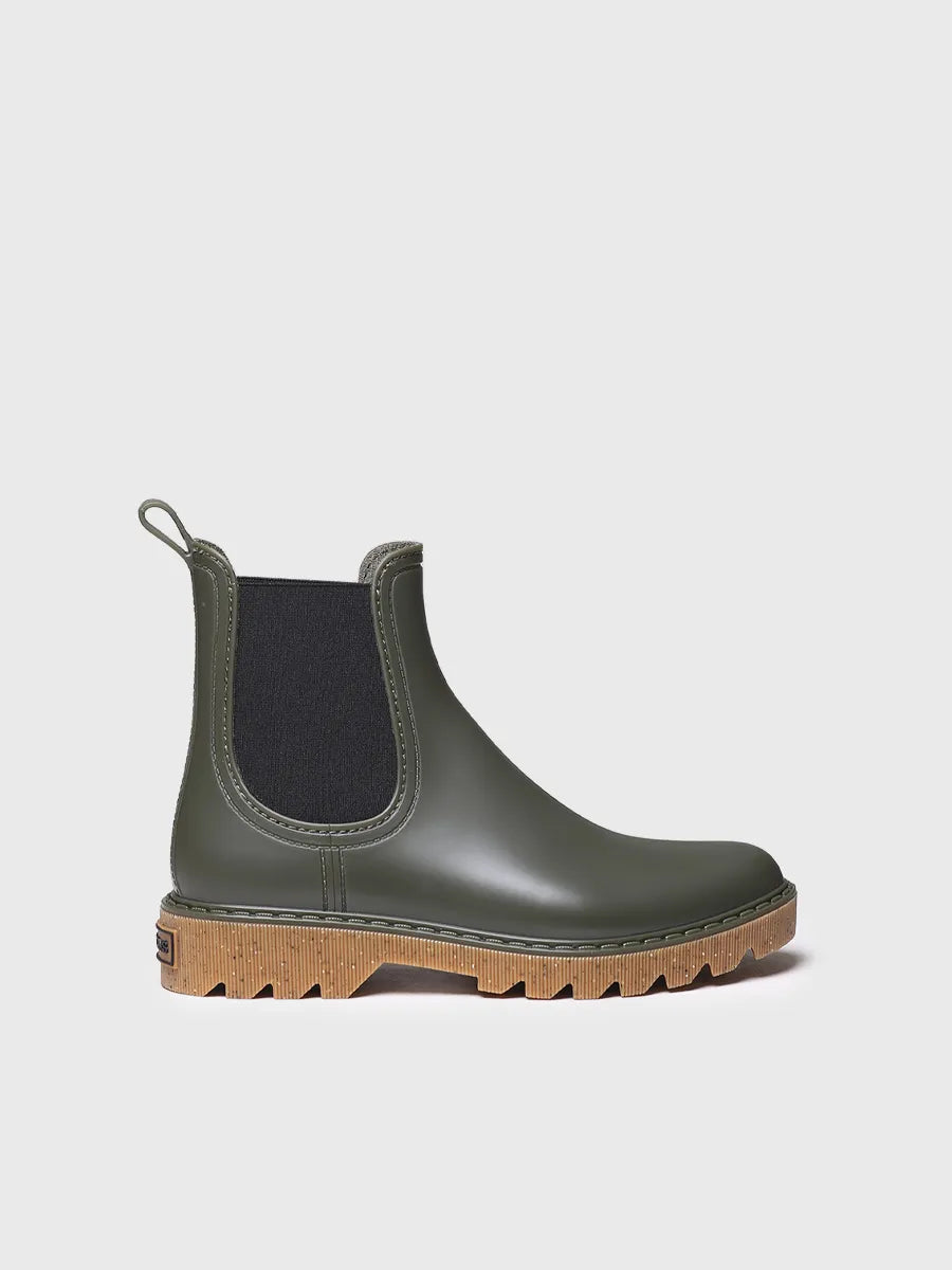 Women's rain Ankle boot in khaki 