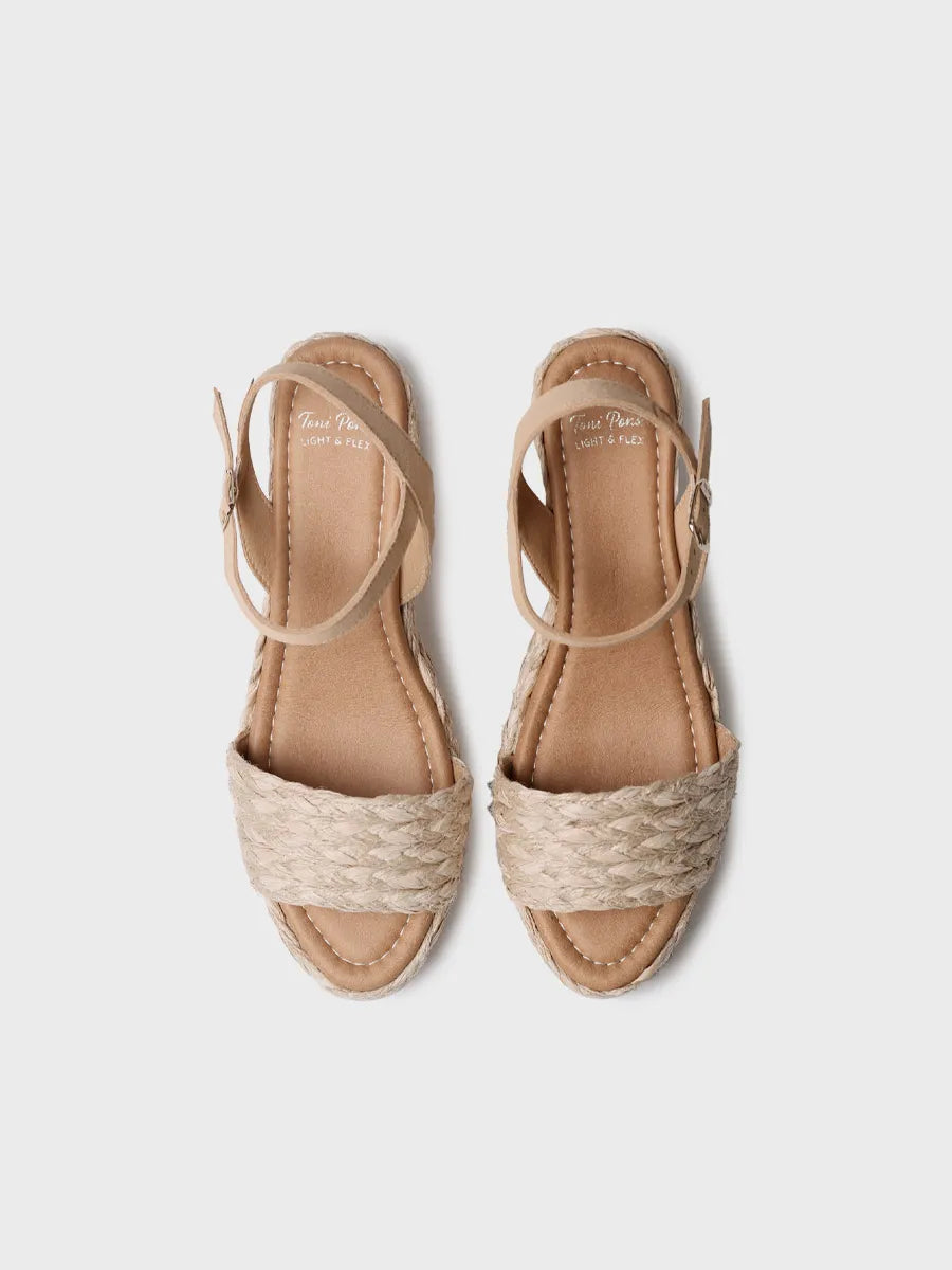  - Sandalias de cuña de mujer en yute trenzado | CALMA  - Toni Pons  