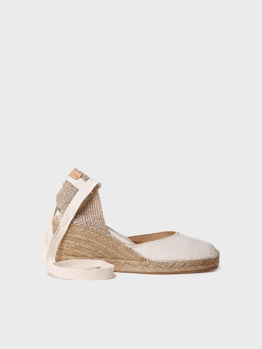 Espadrillas con zeppa e fasce 