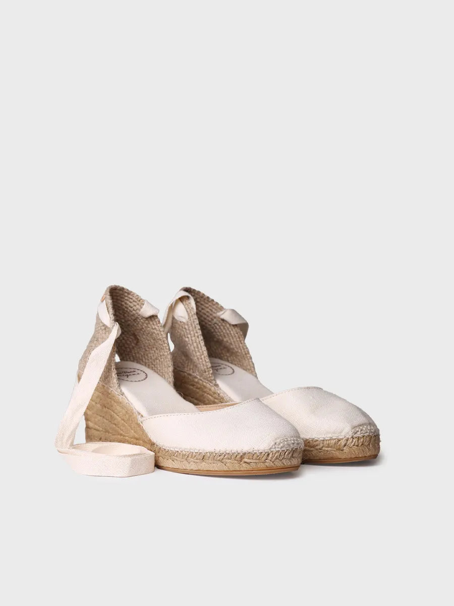 Valencian wedge espadrilles with veins