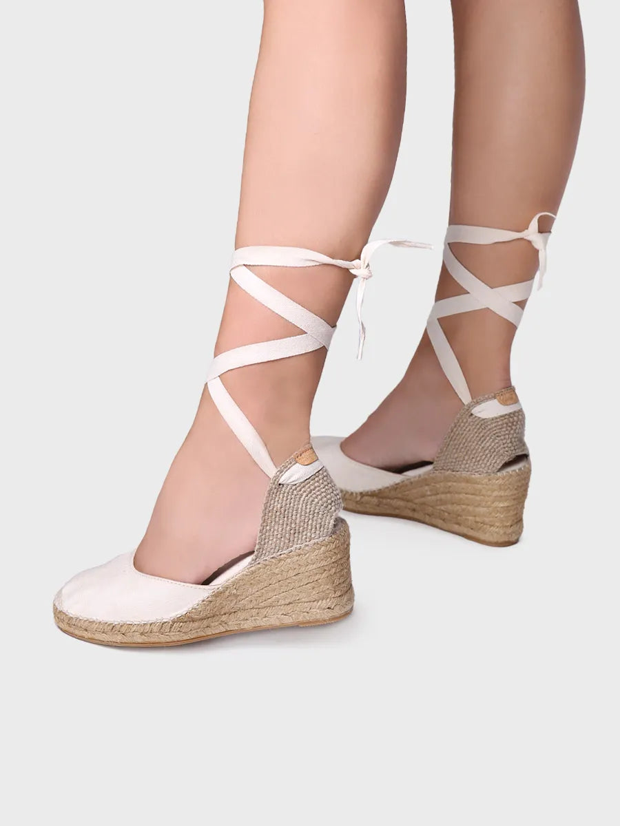 Valencian wedge espadrilles with veins