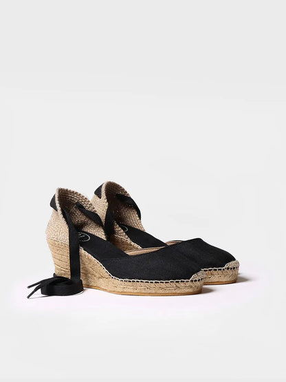 Valencian wedge espadrilles with veins