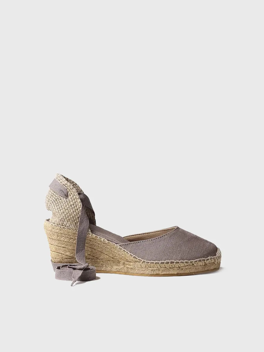 Espadrillas con zeppa e fasce 