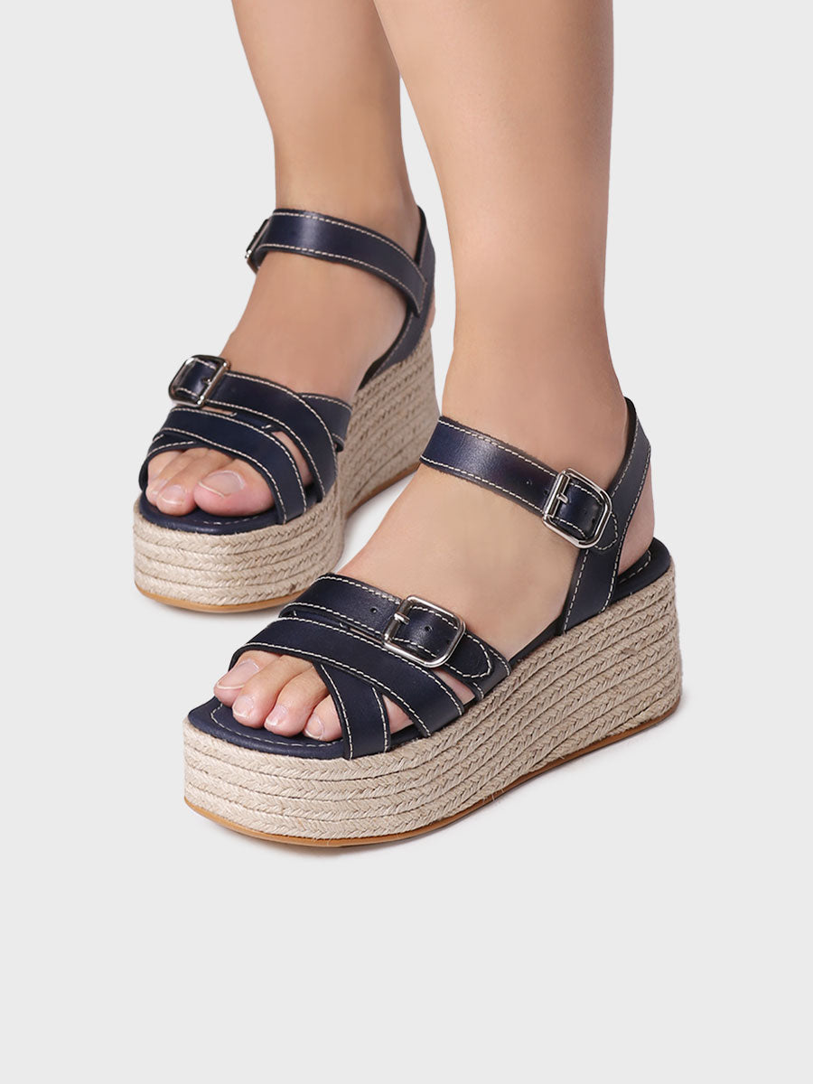 Sandalias mujer - Sandalia de plataforma de piel  - Toni Pons  