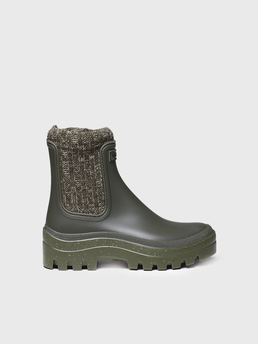 Women's rain Ankle boot in khaki 